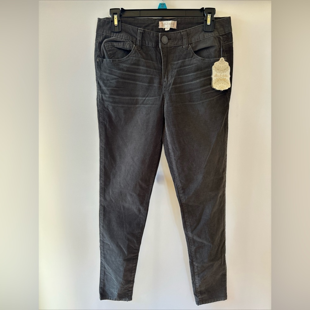 Altar'd State Women's Skinny Corduroy Pants, Dark Forest, Size 9